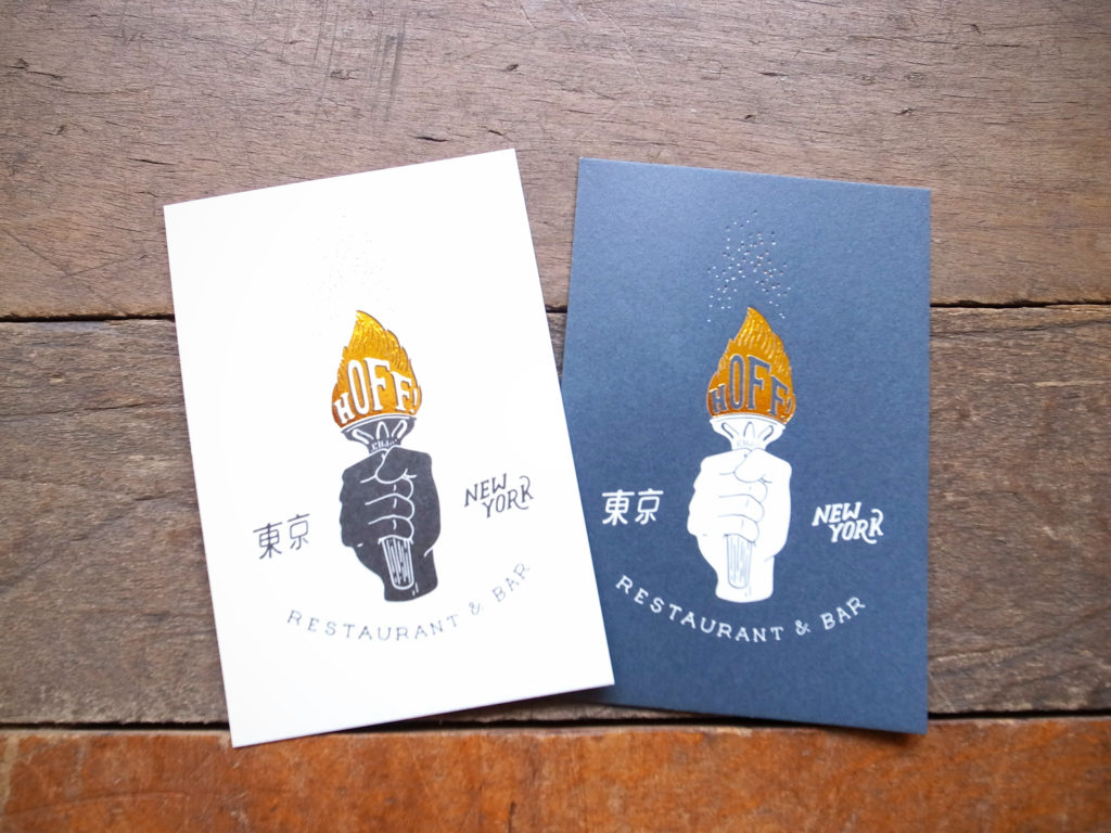 HOFF RESTAURANT&BAR　デザインショップカードおしゃれ